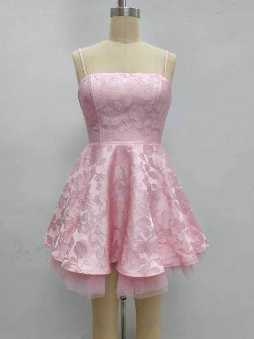Floral Jacquard Tulle Skater Mini