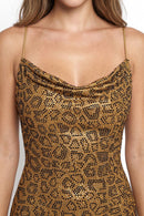 Leopard Print Bodycon Midi Dress — view 9