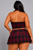 Plus Size Leather Skirt & Top Set - view 7