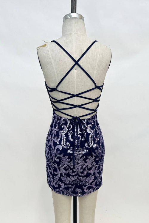 Iridescent Sequin Corset Mini Dress, view 8