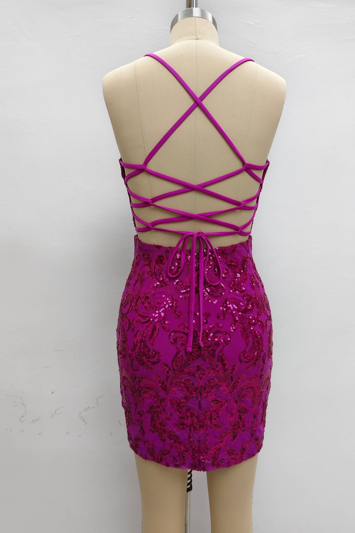 Iridescent Sequin Corset Mini Dress, view 7
