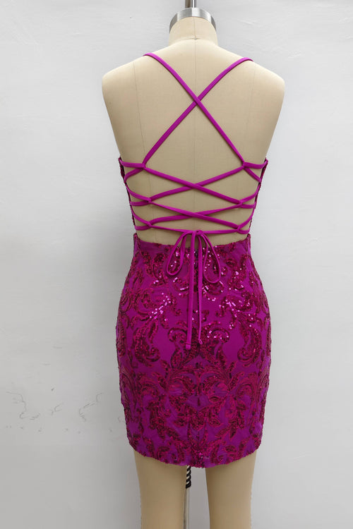 Iridescent Sequin Corset Mini Dress, view 7