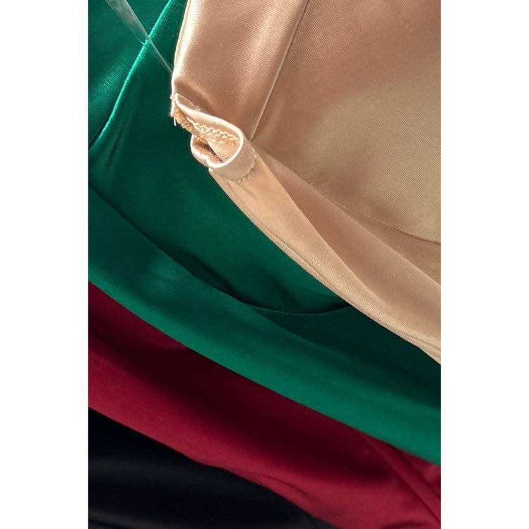 Plus Size Satin Lace Up Back Corset Top