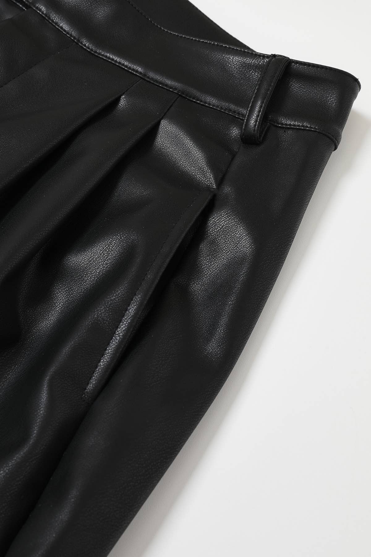 Monique PU Pleated Pants — view 5