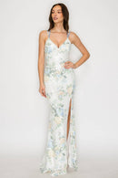 Floral Sequin Crossed Back Maxi Dress, view 3