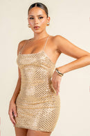 Mesh Sequin Pearl Dress — view 4