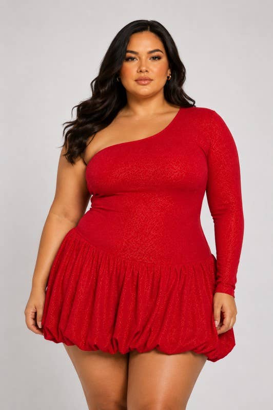 Plus Size Bubble Mini Dress — view 3
