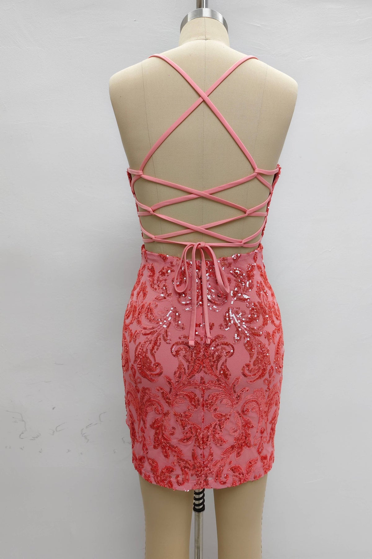 Iridescent Sequin Corset Mini Dress, view 3