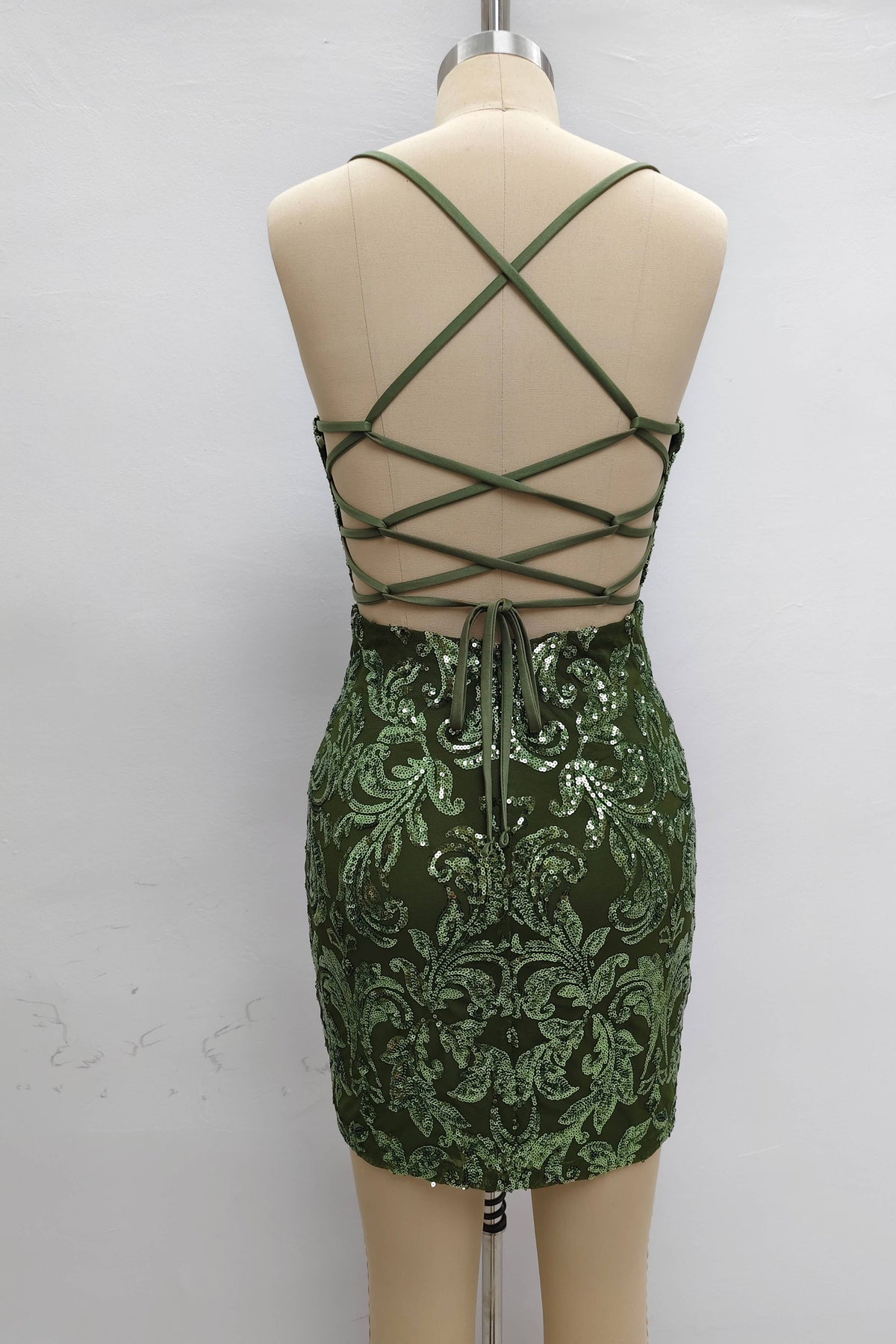 Iridescent Sequin Corset Mini Dress, view 10