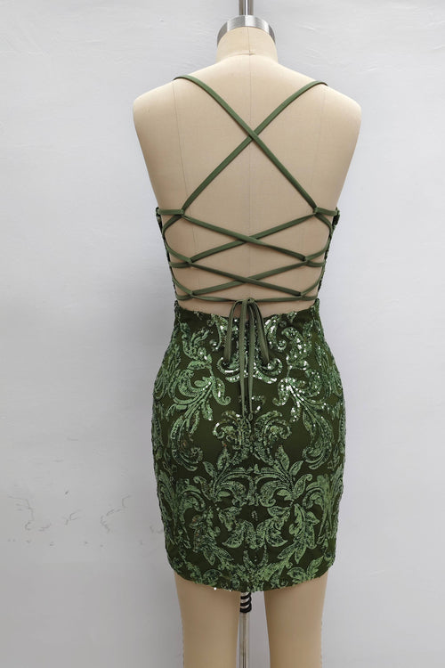 Iridescent Sequin Corset Mini Dress, view 10