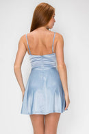Satin Rhinestoned Skater Mini — view 13