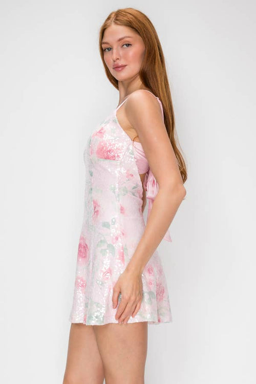 Floral Sequin Satin Bow Mini - view 5