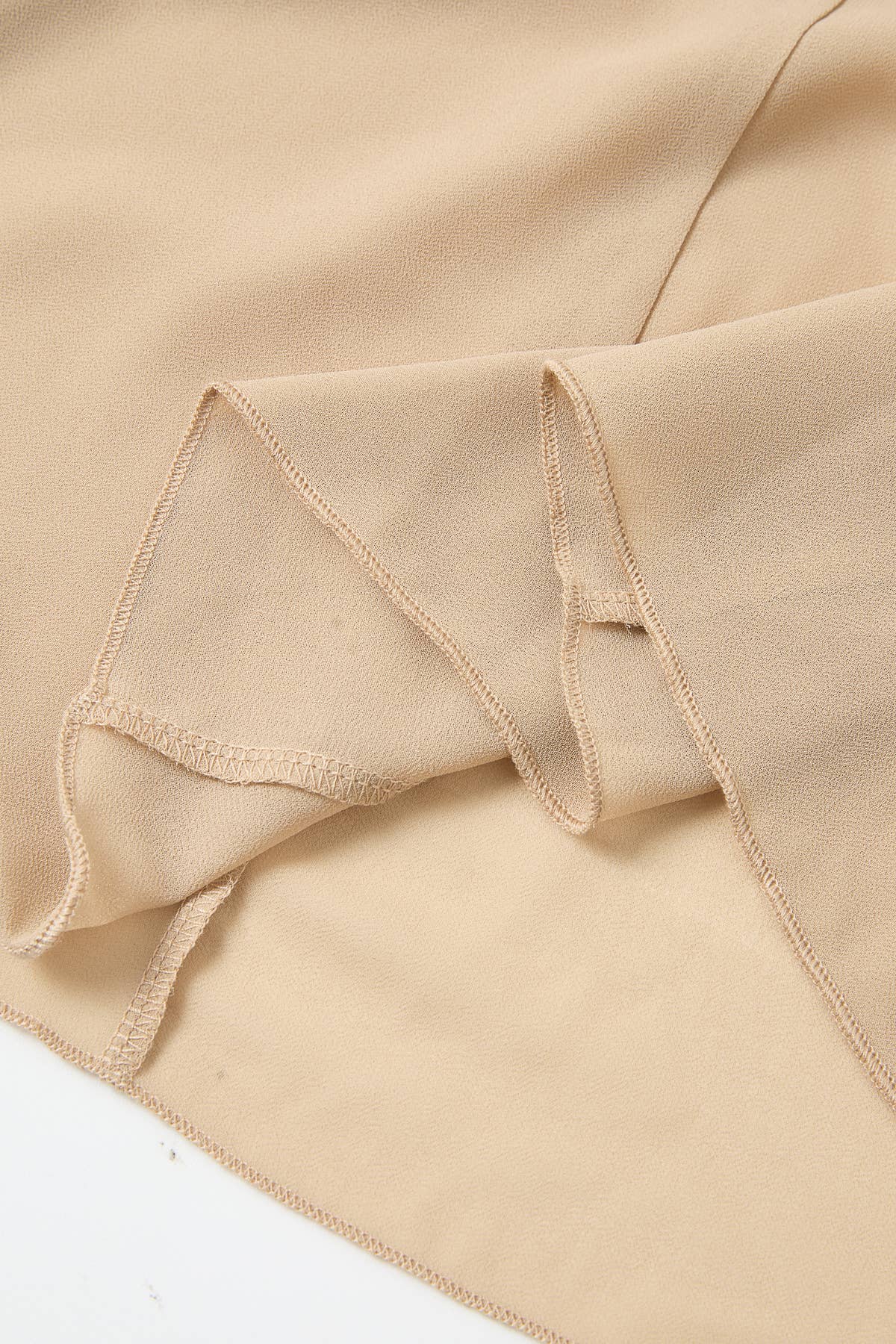 Cowl Neck Satin Chiffon Maxi Dress — view 7