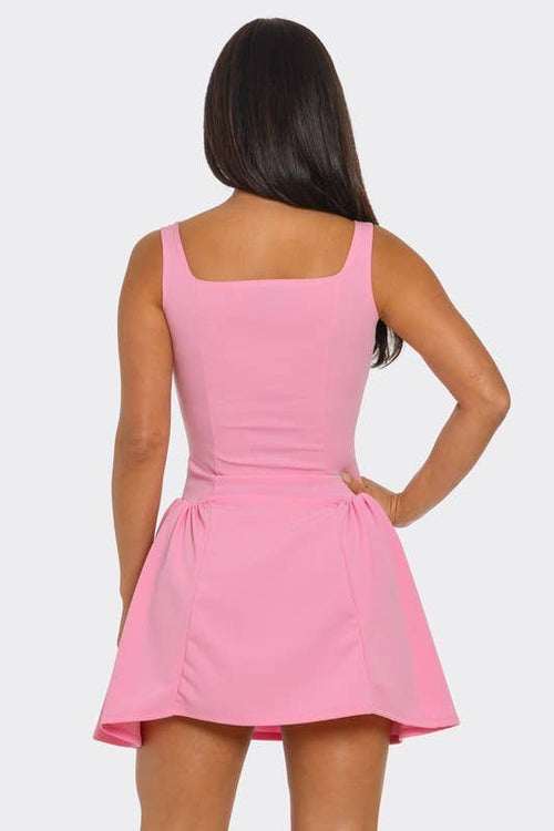 Mini Short Summer Dress Solid and Print Animal — view 4
