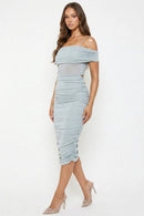 Glitter Open Shoulder Midi Dress — view 5
