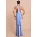Solid Satin Halter Maxi — view 7