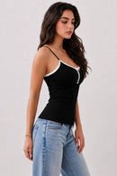 Babydoll Lace Trimmed Camisole with Baby Buttons — view 10