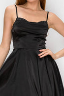 Satin Rhinestoned Skater Mini — view 6