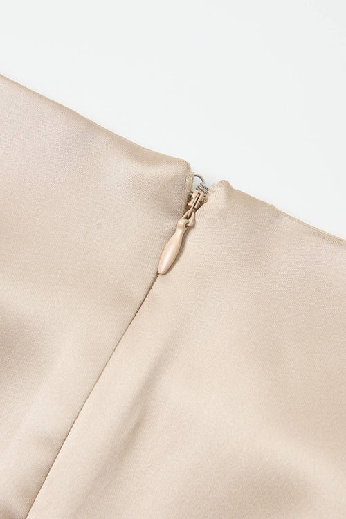 Cowl Neck Satin Chiffon Maxi Dress — view 4