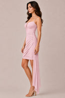 V-Trim Ruched Bodycon Mini Dress — view 6