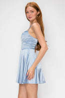 Satin Rhinestoned Skater Mini — view 12