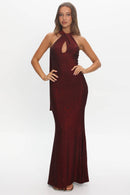 Twisted Halter Maxi Dress