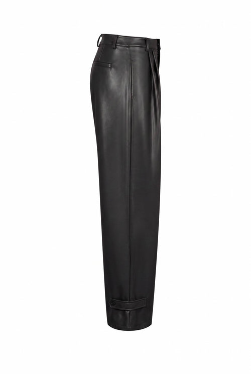Monique PU Pleated Pants — view 2
