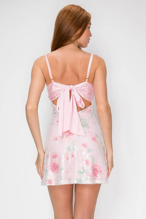Floral Sequin Satin Bow Mini - view 6