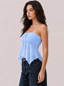 Strapless Tube Fly-Away Lace Top — view 2