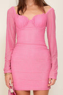 Glittery Mesh Holiday Dress — view 3
