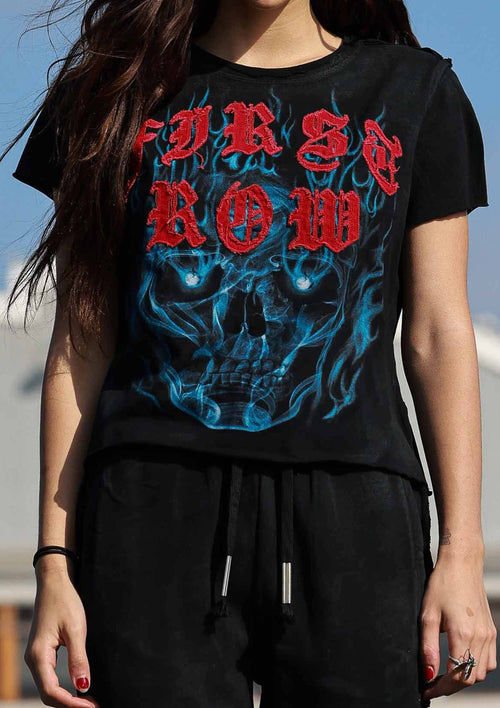Wake Up and Be Fierce Flame Applique Tee — view 2