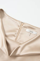 Cowl Neck Satin Chiffon Maxi Dress — view 5