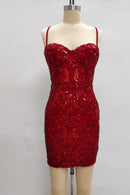 Iridescent Sequin Corset Mini Dress, view 4
