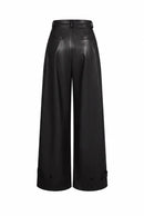 Monique PU Pleated Pants — view 3