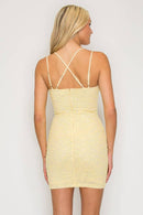 Beaded V-Neck Crossback Mini — view 5