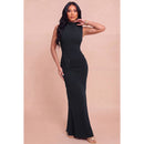 Metallic Mock Neck Dress