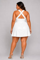 Plus Size Mini Short Summer Dress — Solid & Animal Print — view 5