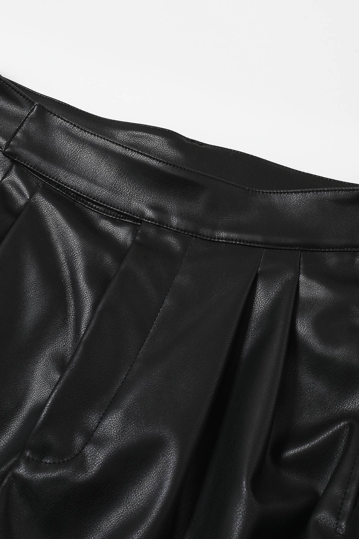 Monique PU Pleated Pants — view 4