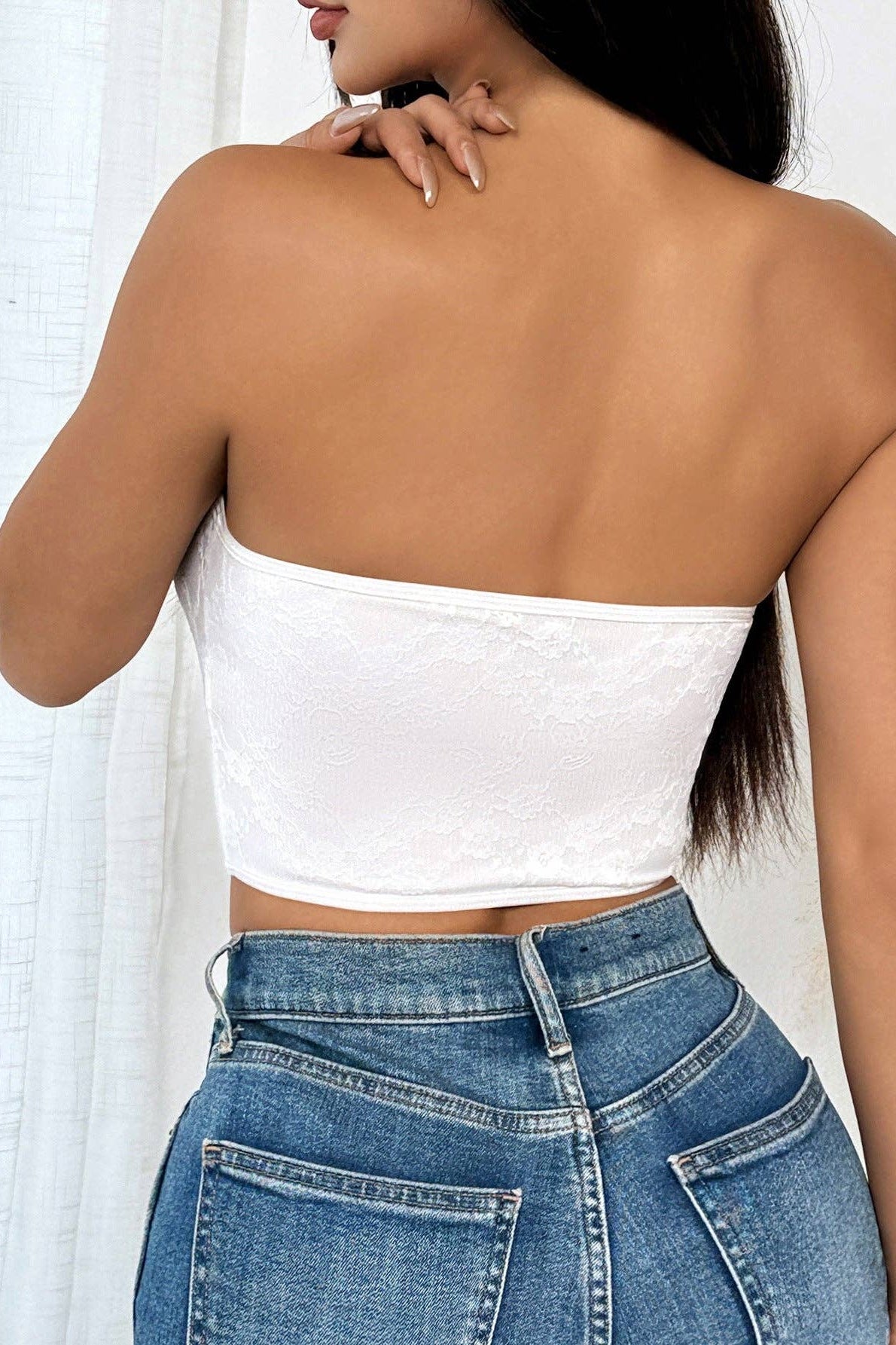Sexy Floral Strapless Corset Top for Women - view 6