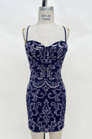 Iridescent Sequin Corset Mini Dress, view 2