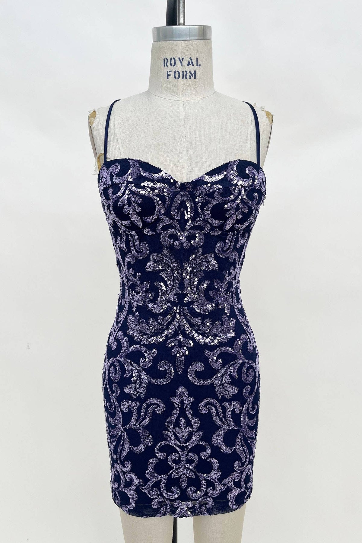 Iridescent Sequin Corset Mini Dress