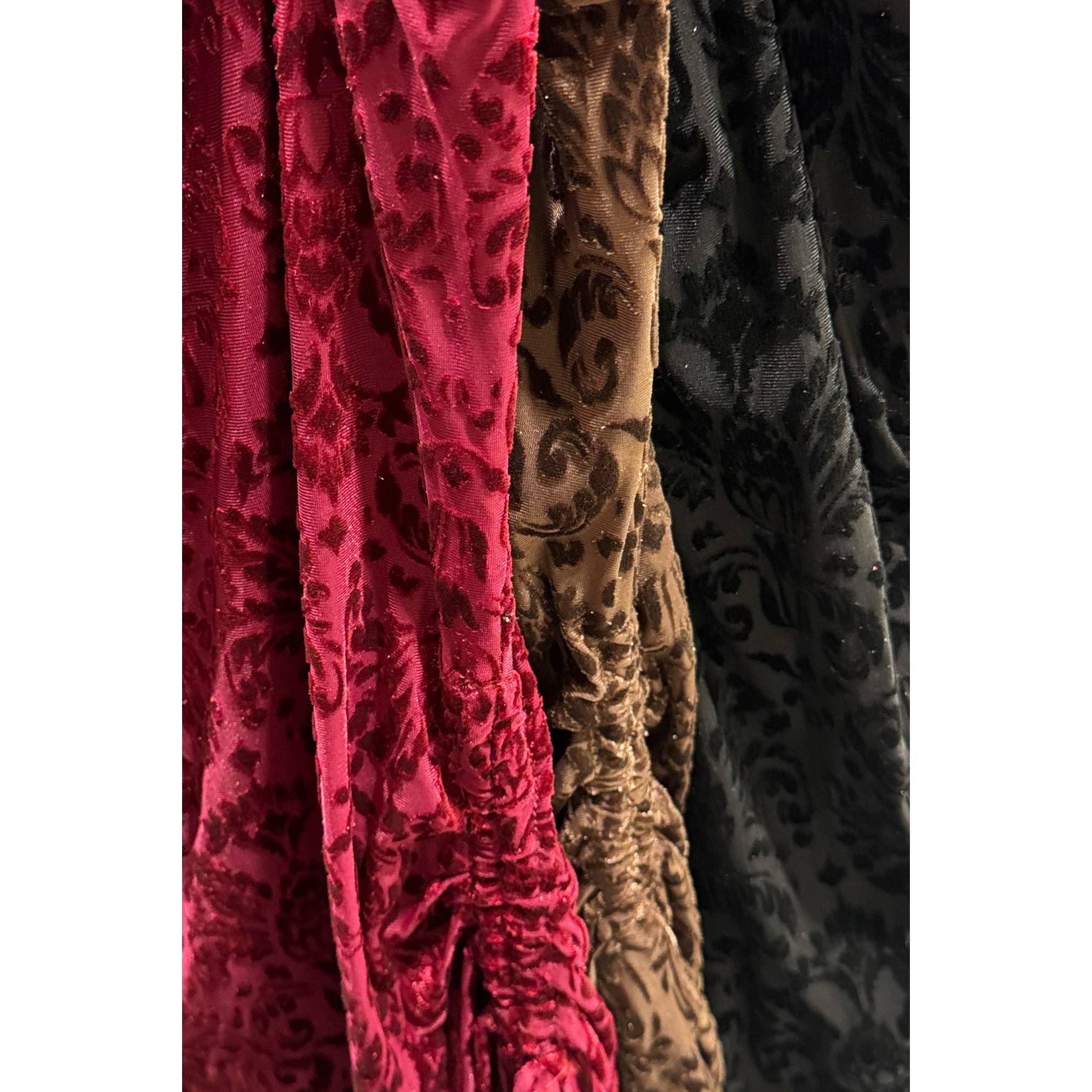 Plus Size Flocked Velvet Cowl Neck Bodycon Ruched Mini Dress — view 3