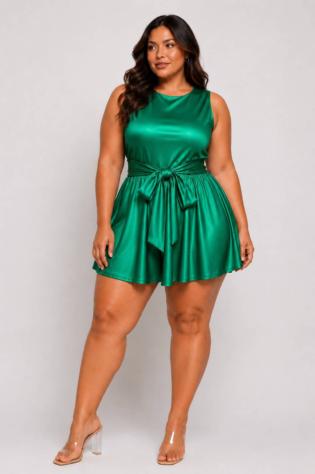 Plus Size Mini Short Summer Dress — Solid & Animal Print