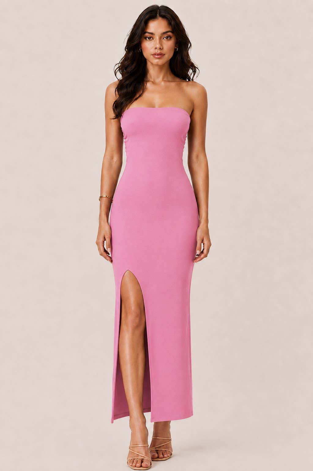 Front Slit Tube Maxi Dress — view 2