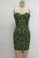 Iridescent Sequin Corset Mini Dress, view 9