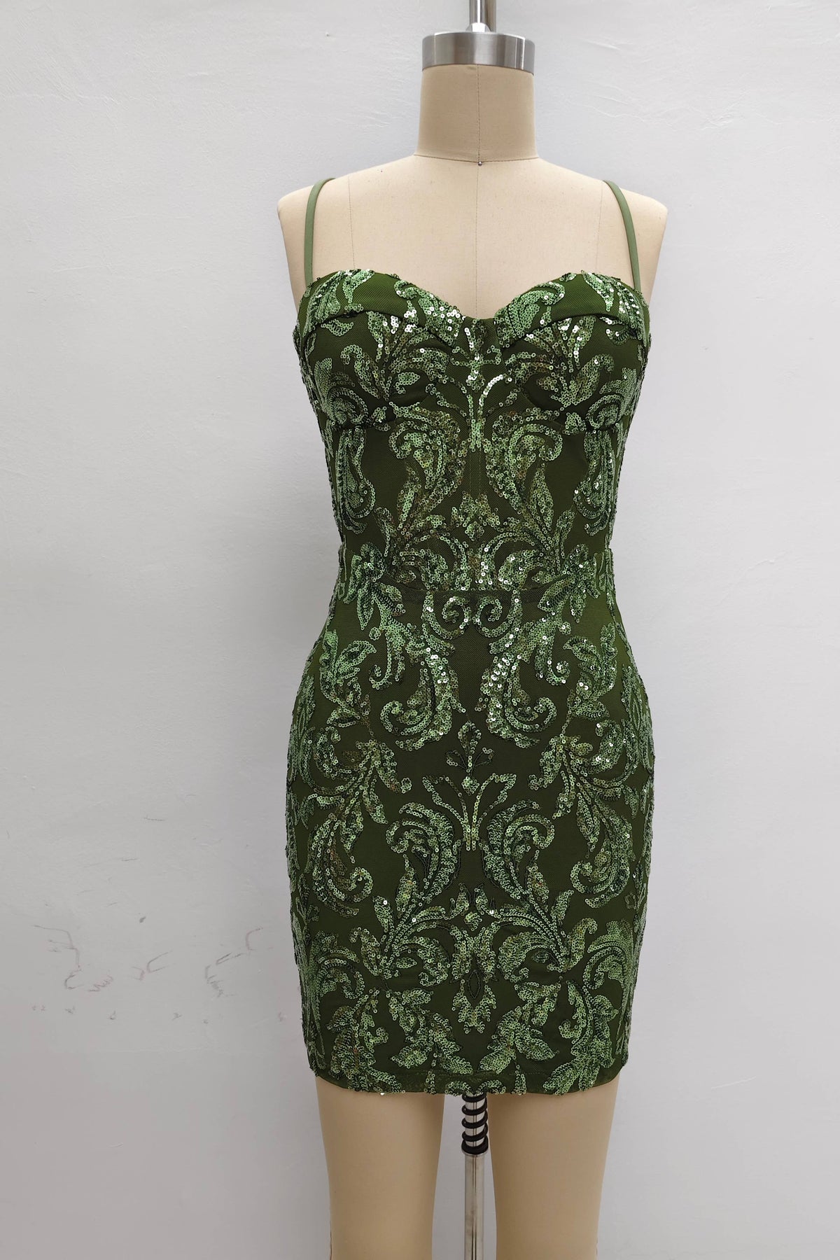 Iridescent Sequin Corset Mini Dress, view 9