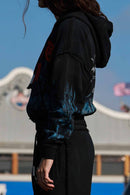 Wake Up and Be Fierce Flame Applique Hoodie - view 2