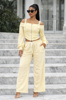 Off Shoulder Pants Set