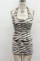 Sequin Zebra Halter Top - view 5