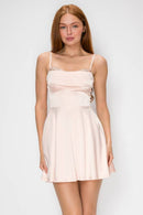 Satin Rhinestoned Skater Mini — view 15